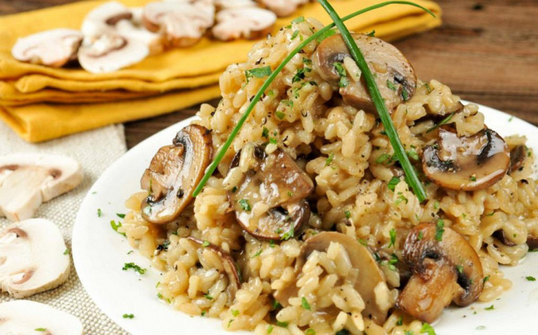 Рис с грибами - отличное сочетание!